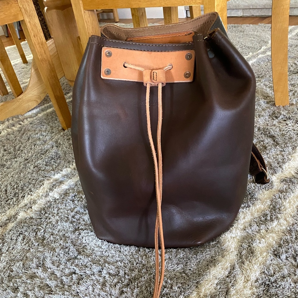 Saddleback Leather Company Drawstring Bucket Backpack
